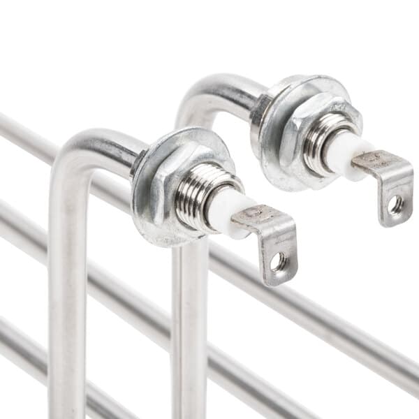 A close-up of the Carnival King replacement heating element with metal rods and pipes.