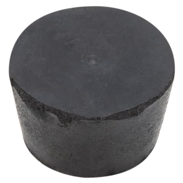 A black round rubber foot.