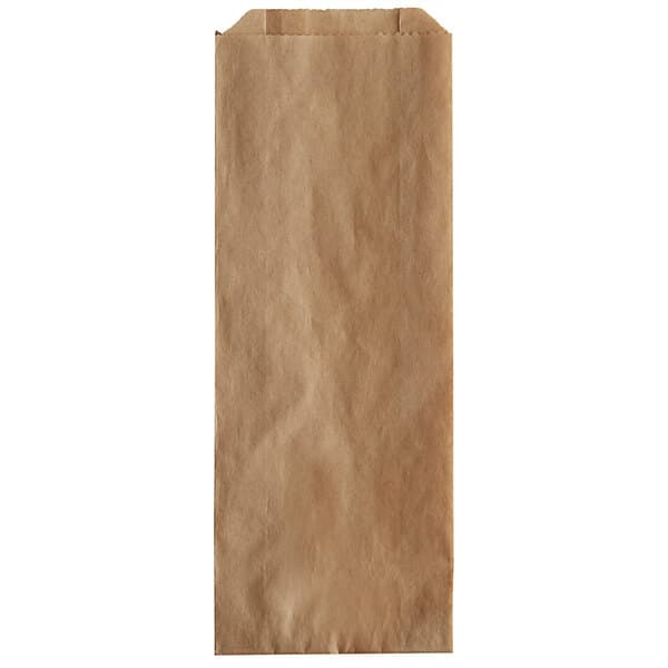 A brown paper bag with black lines on a white background.