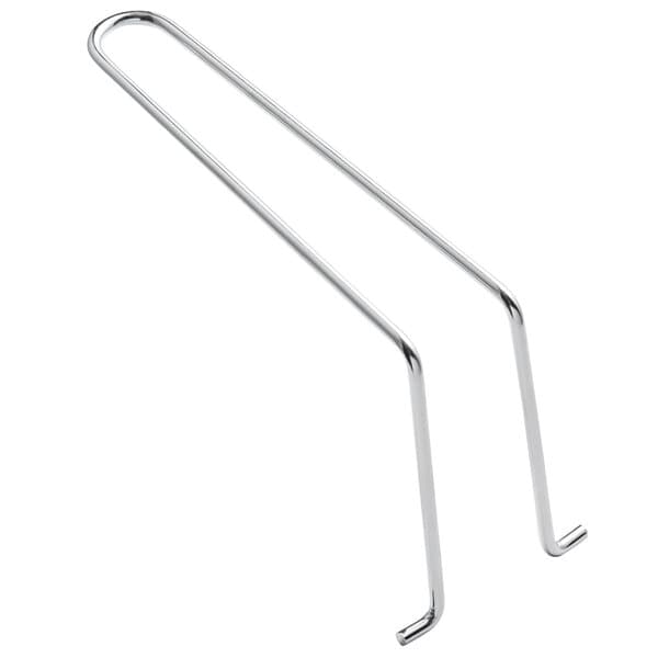 A pair of metal hooks.