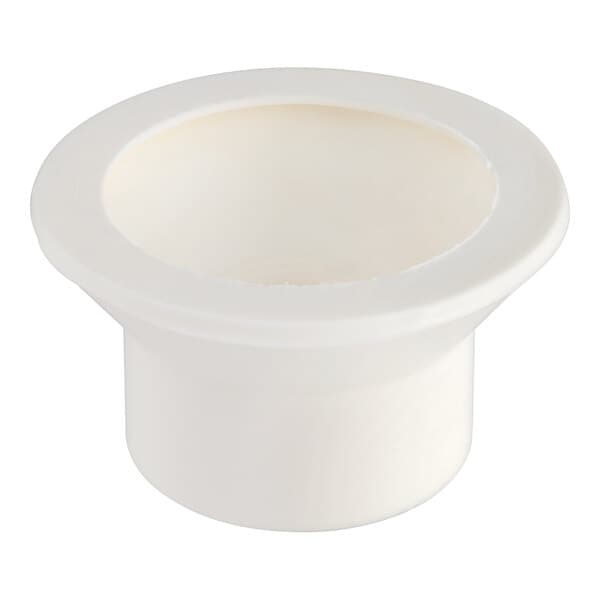 A white plastic auger blade seal with a hole.