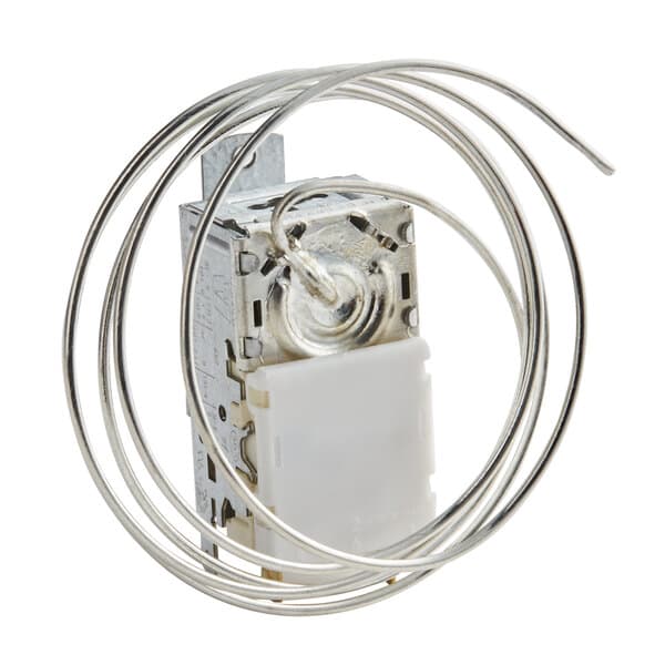 A Carnival King thermostat with wires attached.