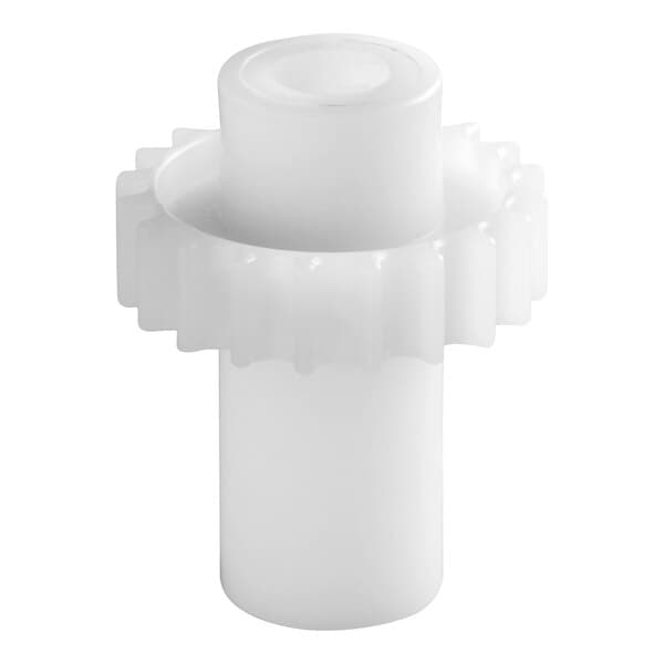 A white plastic thickness control knob for Carnival King granita and slushy machines.