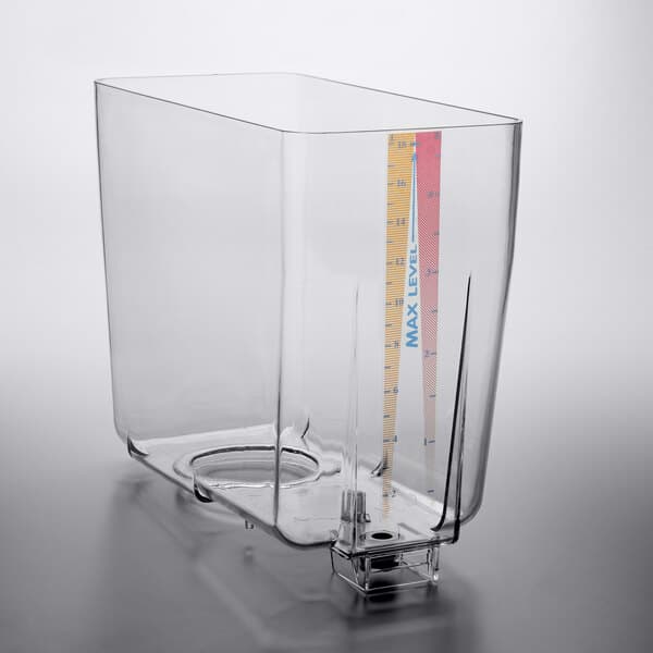 A clear plastic Carnival King bowl for a refrigerated beverage dispenser.