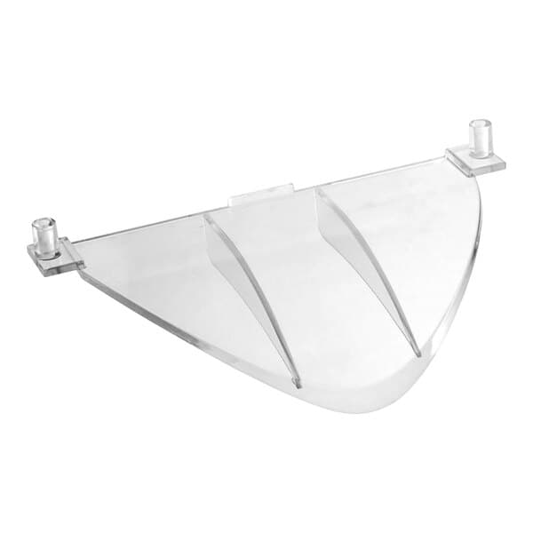 A clear plastic shelf with screws for a Carnival King slushy machine.