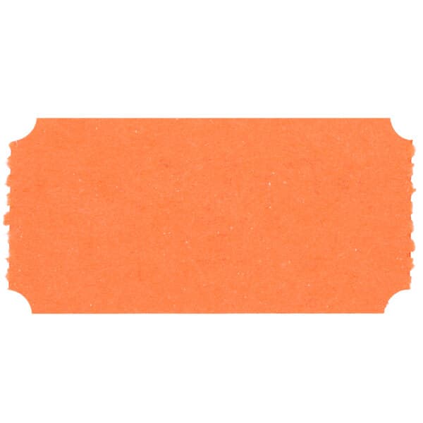 A rectangular orange Carnival King paper ticket with "Admit One" in orange and white.