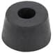 A black rubber cylinder with a hole in it.