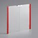 Clear glass doors with red frames for Carnival King popcorn poppers.