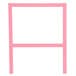 A pink and white rectangular leg assembly with holes.