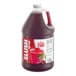 A one-gallon jug of Carnival King cherry slush syrup concentrate.