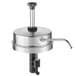 A silver metal Carnival King 3.5 Qt. Warmer Pump Assembly with a black handle.