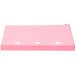 A pink rectangular Carnival King shelf with a hole in the left side.