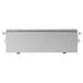 A silver stainless steel drawer with a handle for a Carnival King popcorn machine.