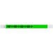 A neon green wristband with black text reading "VIP" on a green strip.