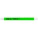 A neon green Carnival King Tyvek wristband with the words "OVER 21" in black.
