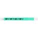 A green Carnival King Tyvek wristband with the word "VIP" in black.