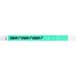 A green and black Carnival King Tyvek wristband with the word "STAFF" in black.
