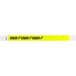 A yellow Carnival King Tyvek wristband with the word "STAFF" in black.