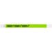 A green and white Tyvek wristband with black text reading "STAFF" and a star.