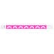 A Carnival King Tyvek wristband with a pink and white chevron pattern.