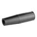 A black plastic cylindrical handle with a black cap.