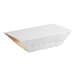 A white box with a brown lid.