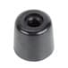 A black rubber foot with a hole in it.