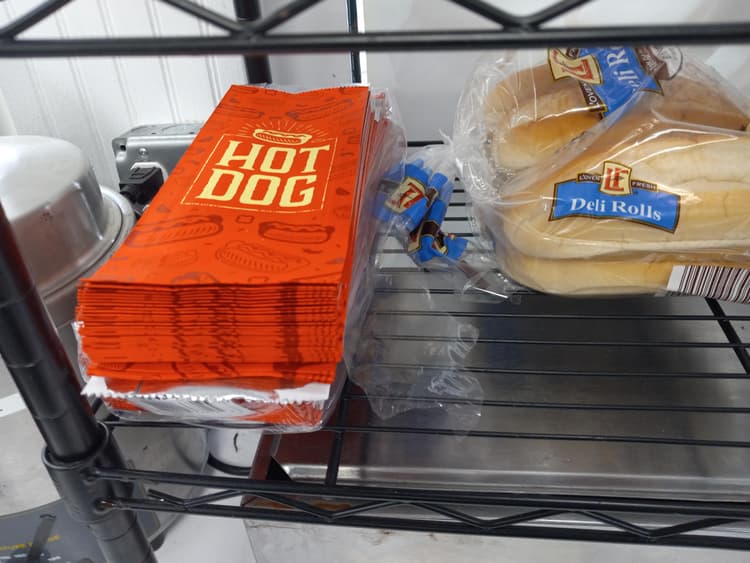 Carnival King foil hot dog bags