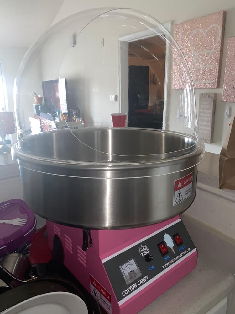 Carnival King Cotton Machine with bubble attachment.