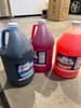 Jugs covered in debris and sugar