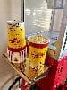 Great popcorn cup! It’s made with a study material and doesn’t leak, so you can enjoy as much butter as you would like! A must have to go with the Carnival King popcorn machine!