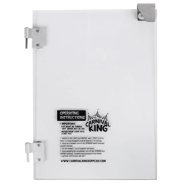 Replacement white plastic doors for Carnival King PM850 popcorn poppers.