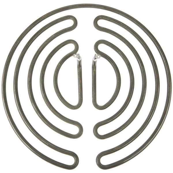 A Carnival King heating element with four circular rings and spirals.