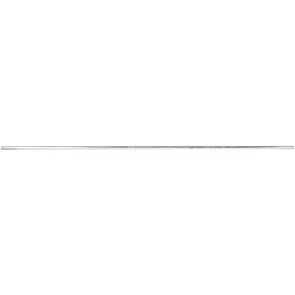 A long metal rod with white and blue ends.