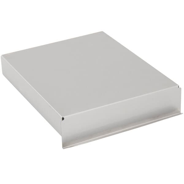 A white metal box with a metal edge for Carnival King popcorn machine.
