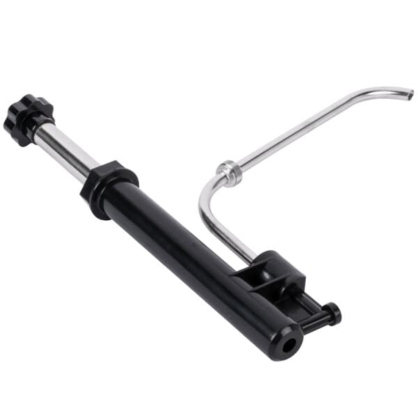 A black and silver Carnival King 3.5 qt. sauce pump.