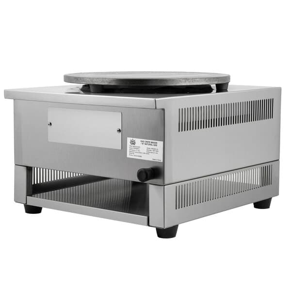 A Carnival King natural gas steel crepe maker on a counter.