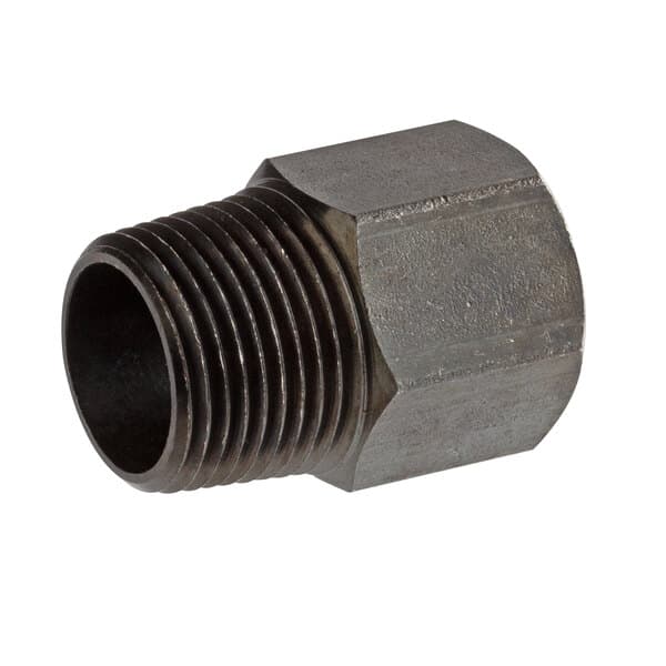 A black threaded nut for a Carnival King Gas Pipe Connector.