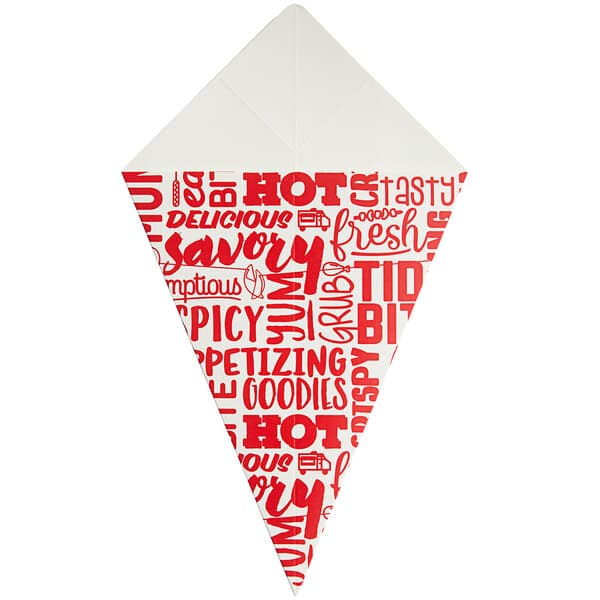 A white paper envelope with red and white text that says "Savory" and "Carnival King"