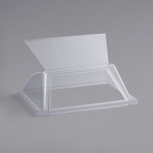 A clear plastic container with a clear lid.