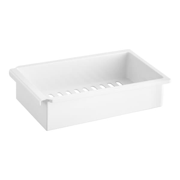 A white plastic holding tray designed for use with Carnival King CD450 and CD225 cheese dispensers.