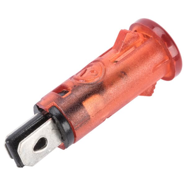 An orange plastic indicator light for Carnival King Waffle Makers.