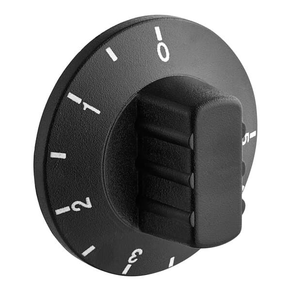 A black Carnival King timer knob with numbers on it.