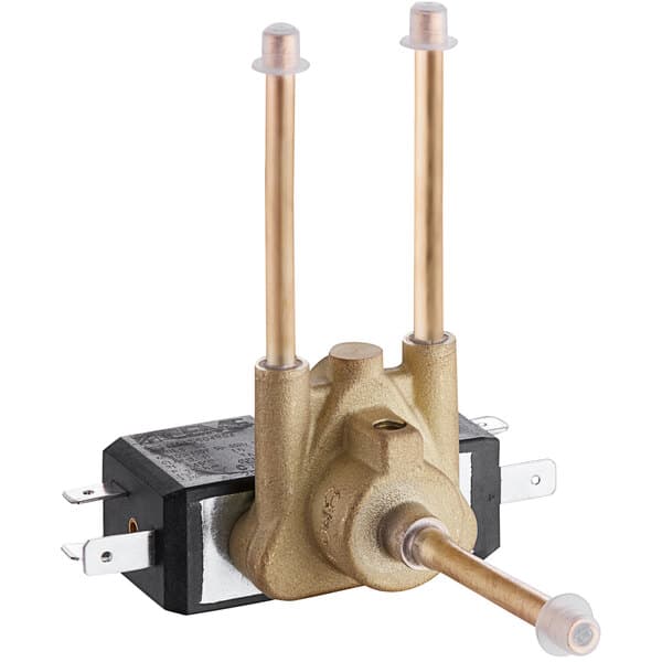 A Carnival King Electrovalve Assembly with two brass tubes and a pressure switch.