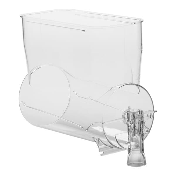 A clear 2.6-gallon replacement bowl for Carnival King single, double, and triple granita or slushy machines.