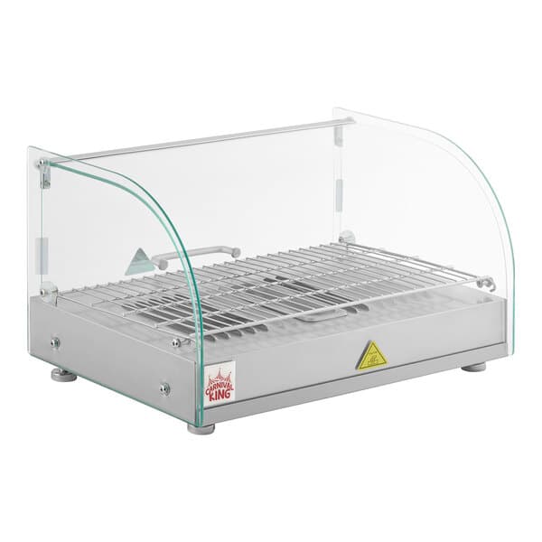 A silver countertop with a clear glass cover.