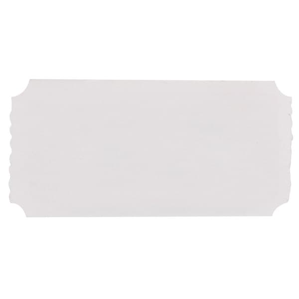 A white rectangular Carnival King "Admit One" ticket with a scalloped edge.